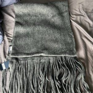 Lucky Brand Gray Fringe Scarf NWT